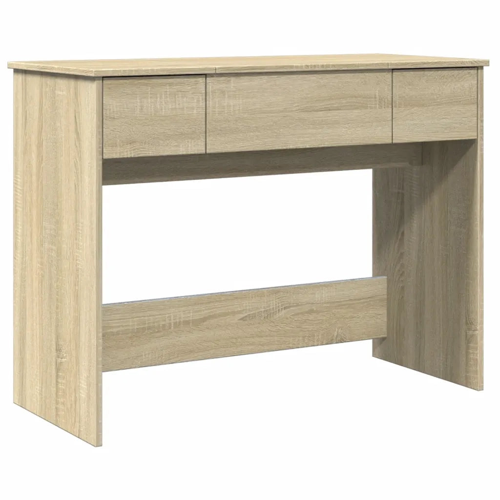 Toeletta con Specchio-Tavolo da Vanit¨¤ Rovere Sonoma 100x45x76 cm