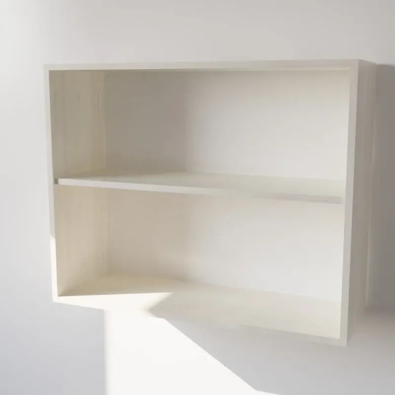 Pensile Cucina  in Legno Nobilitato Larice Bianco Mobile Alto con 2 Ante, Pensile Componibile Moderno Made in Italy (H72XL70XP33cm)