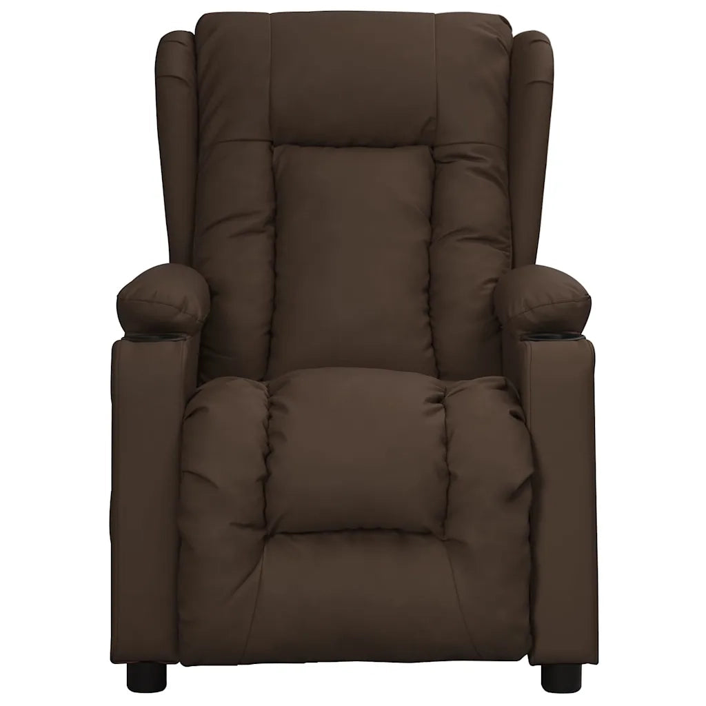Poltrona Massaggiante Marrone in Similpelle 339076