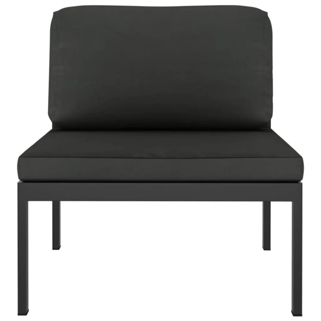 Set Divani da Giardino 7 pz con Cuscini in Alluminio Antracite 3107796
