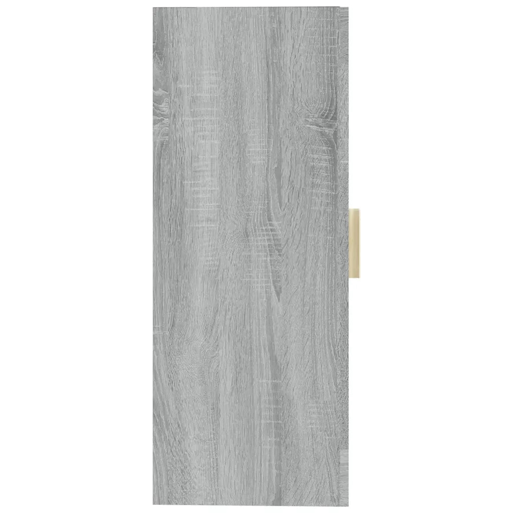 Pratico mobile contenitore a parete per soggiorno 69 x 34 x 90 cm legno composito grigio 02_0048317