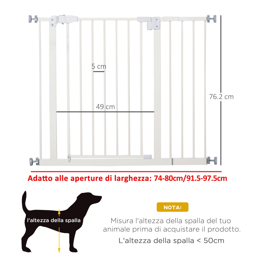 Cancelletto per Cani Estensibile ¨C Minimal ¨C Bianco 76.2cm