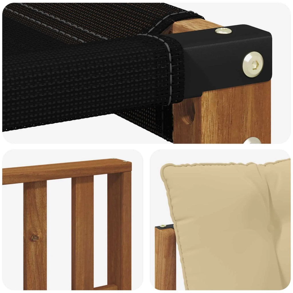 Set di divani da esterno con cuscino 6 pcs Naturale e Beige 3369000