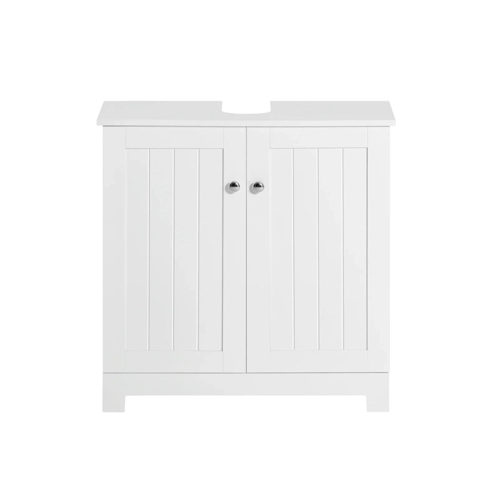 Mobile sottolavabo per Bagno con 2 Ante mobili bagno L60*P30*A60 cm Bianco BZR18-W