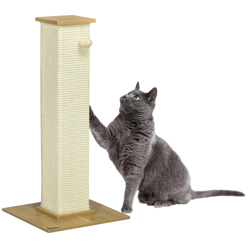 Tiragraffi per gatti ¨C zephmum ¨C 38x38x80 cm, beige e marrone