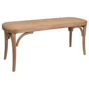 Sgabello in legno e rete marrone 110x37x47h
