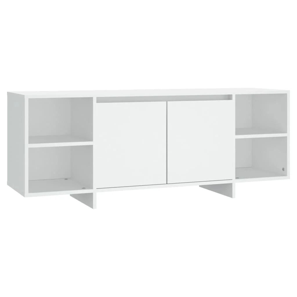 Mobile TV multimediale mensola TV credenza TV sala da pranzo soggiorno camera da letto 130 x 35 x 50 cm legno ingegnerizzato bianco 02_0025892
