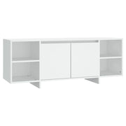 Mobile TV multimediale mensola TV credenza TV sala da pranzo soggiorno camera da letto 130 x 35 x 50 cm legno ingegnerizzato bianco 02_0025892