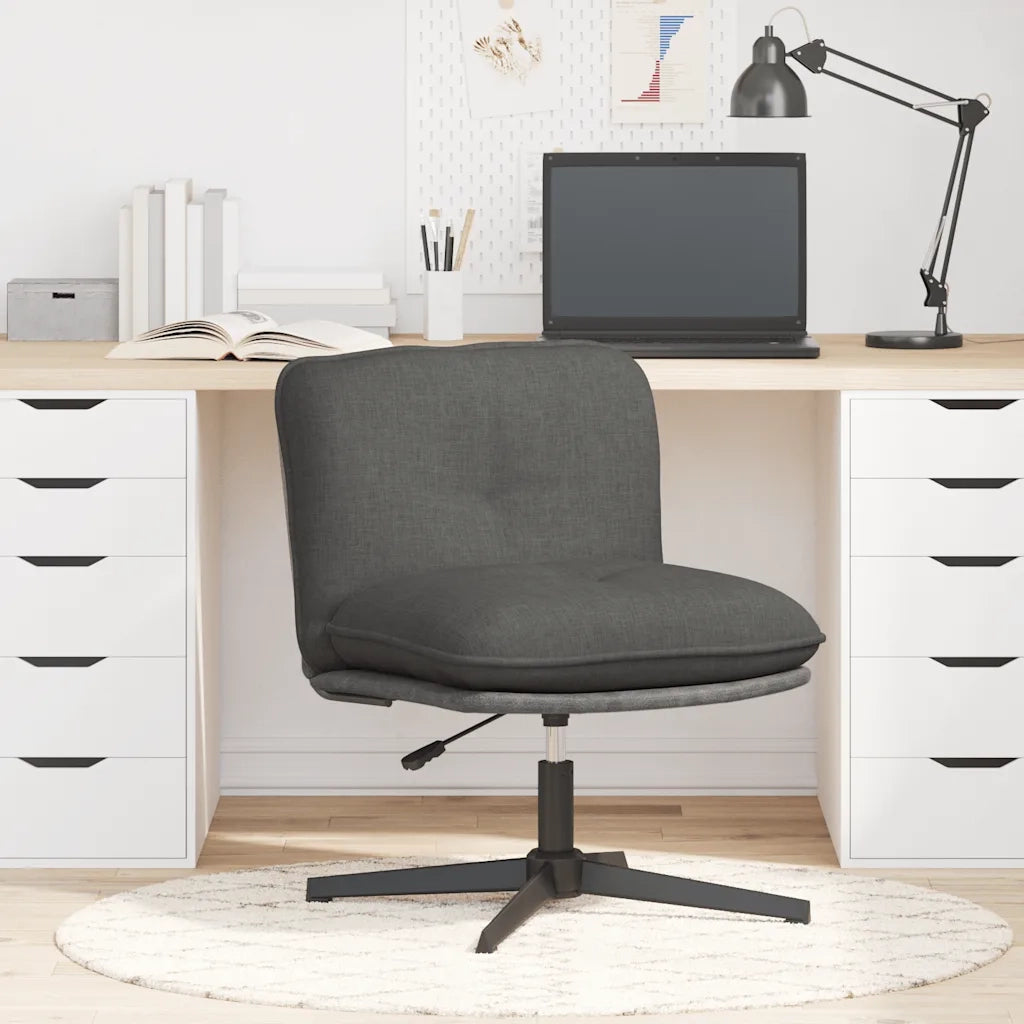 Sedia da Ufficio Girevole Grigio Scuro in Tessuto 4105390