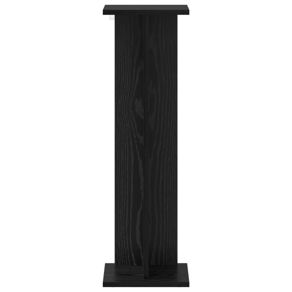 Supporto per piante | Sostegno per piante Rovere Nero 25 x 25,5 x 80,5 cm