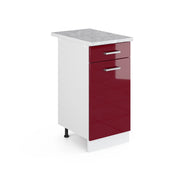 Vicco Mobiletto base per cucina Rosso lucido 40 cm , PL Marmo