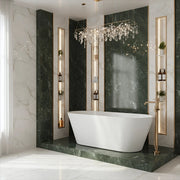 Vasca Da Bagno Freestanding In Acrilico Ofelia 170 Copritappo nero
