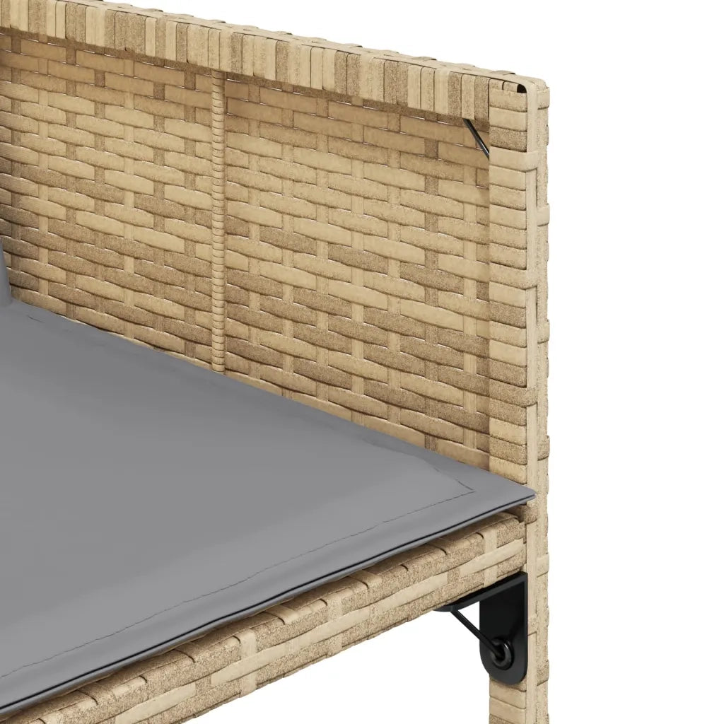 Set Pranzo da Giardino 5 pz con Cuscini Beige Misto Polyrattan 3278027