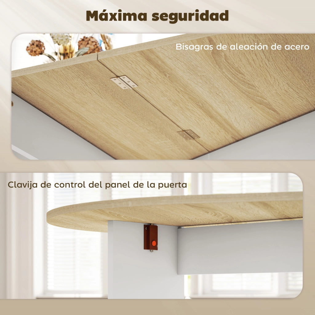 Tavolo da cucina pieghevole allungabile ovale ¨C Xylo ¨C Legno naturale 163x80x75 cm
