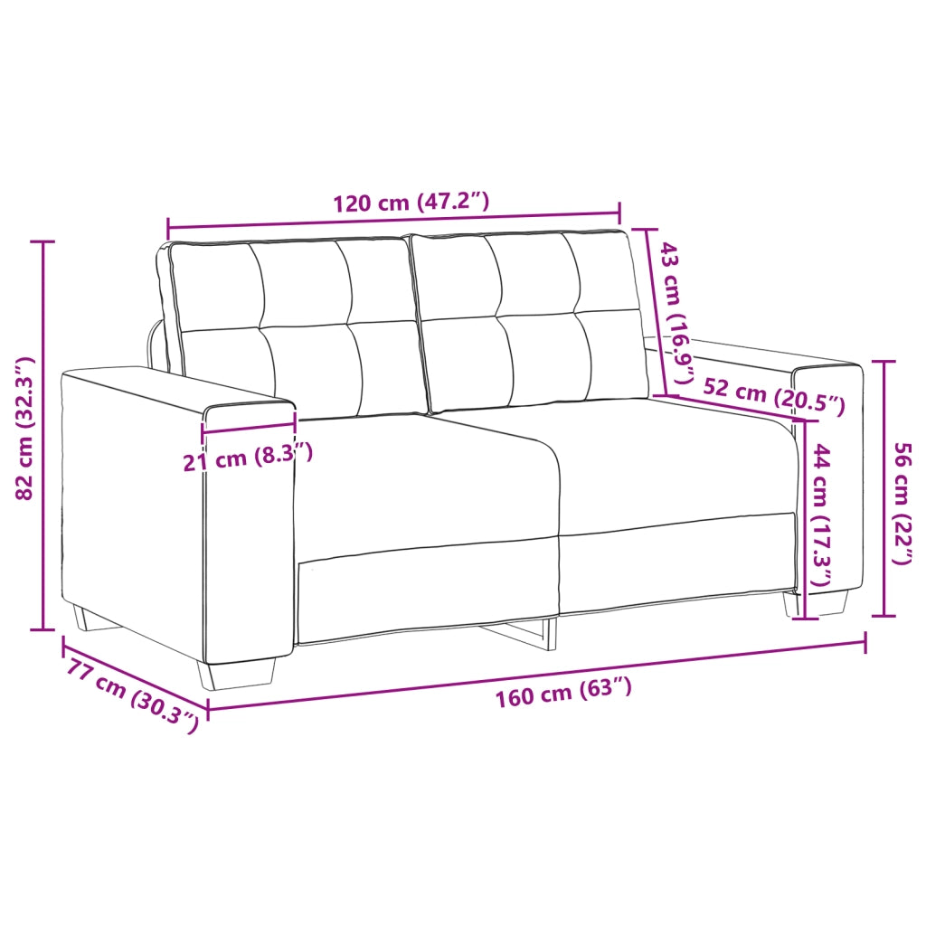 Set di divani 2 pcs Rosso vino 221 x 78 x 80 cm Velluto 3324725