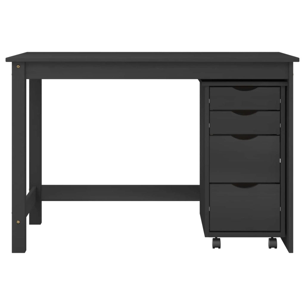 Set scrivania e mobiletto su ruote MOSS 2 pcs Nero 3438793