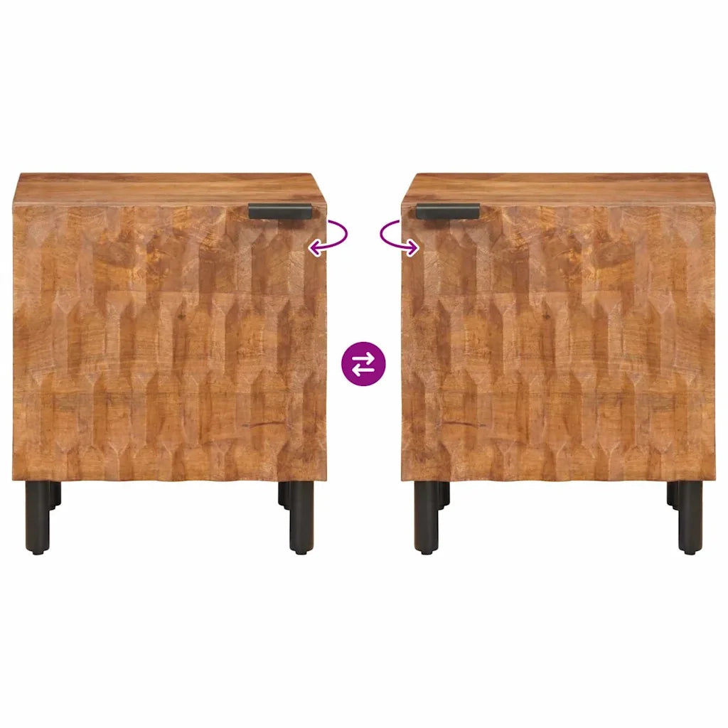 Comodino | Armadio da Notte | Mobiletto da notte Marrone 40 x 33 x 46 cm