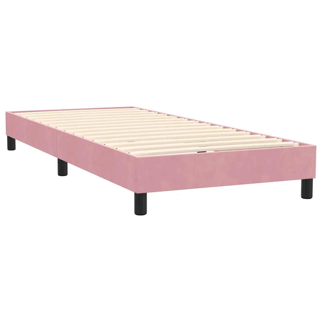 Giroletto a Molle con Materasso Rosa 80x220 cm Velluto 3316238