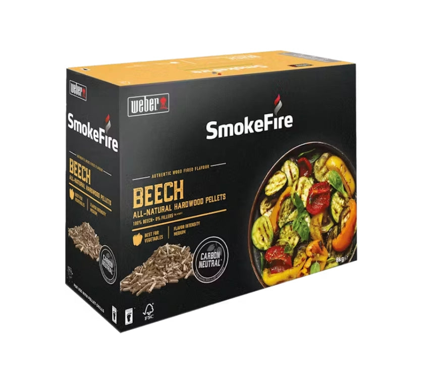 Weber 18292 pellet 100% legno miscela faggio beech 8 kg. smokefire