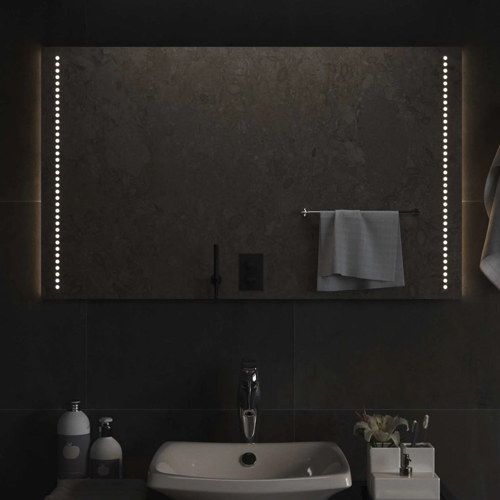 Specchio da bagno LED Trasparente 60 x 10 cm vetro temperato 42045786