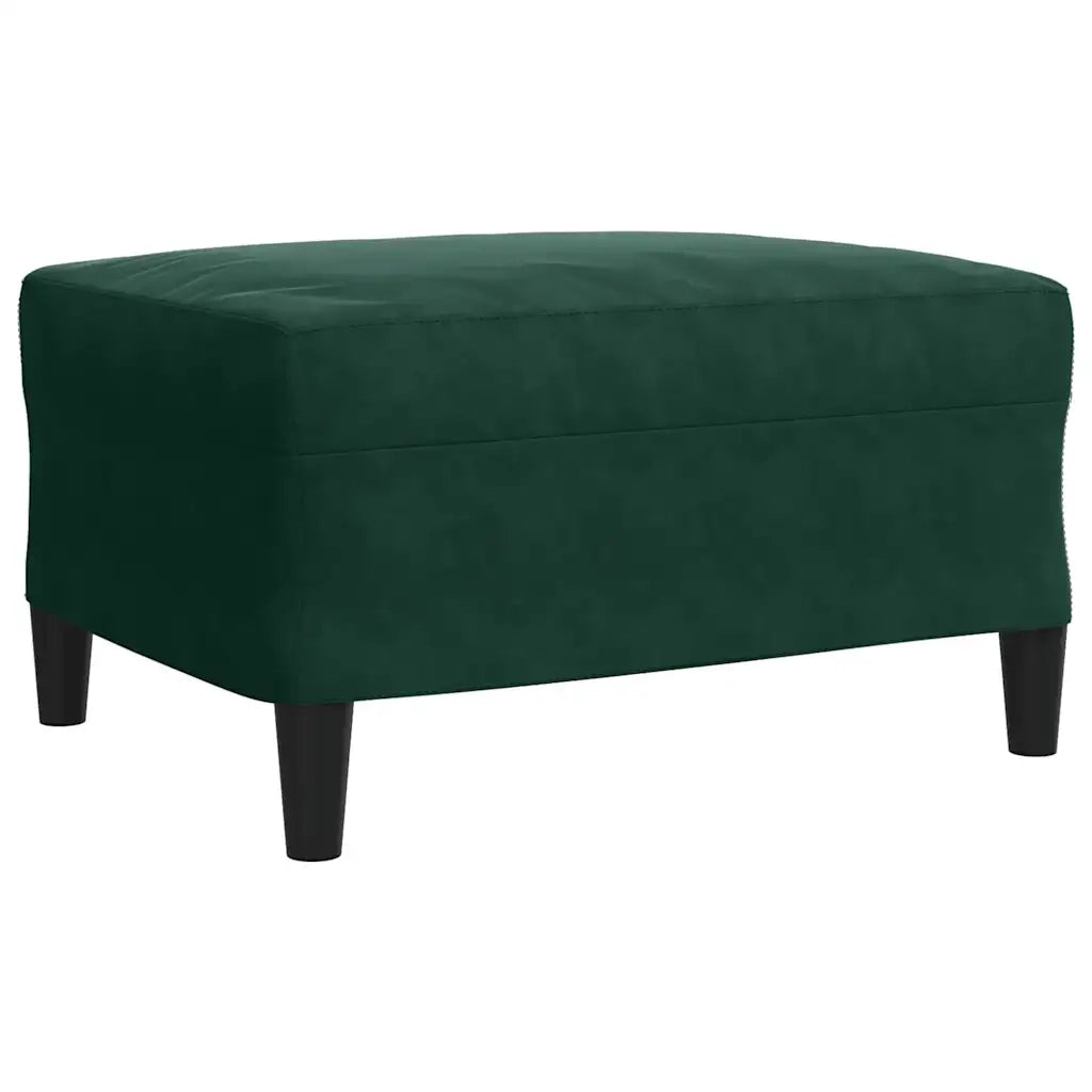 Set di Divani 3 pz con Cuscini e Rinforzi Verde scuro Velluto 3278503