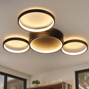 ZMH Lampada da soffitto LED 4 fiamme ad anello per camera letto