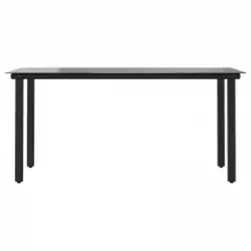 Set Pranzo da Giardino 7pz Marrone Polyrattan Vetro 3334594