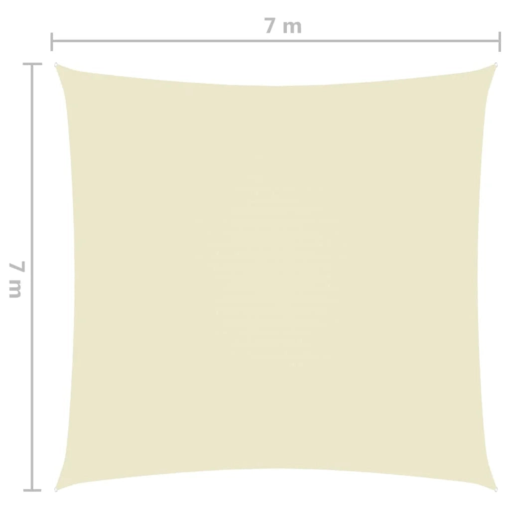 Vela ombreggiante/ombrellone quadrato in tessuto Oxford 7 x 7 m crema 02_0009539