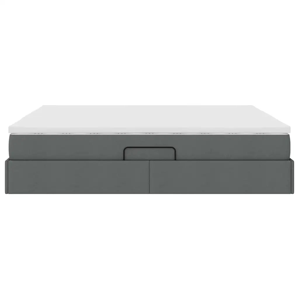 Letto con contenitore e materasso Grigio scuro 160 x 200 cm 3370237