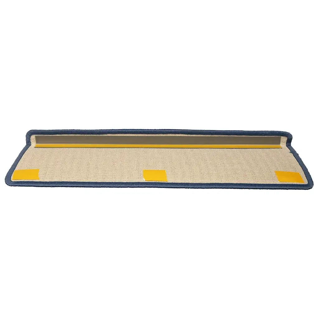 Tappetini per scale 30 pz 65x21x4 cm Grigio chiaro e blu con bordo rettangolare 3365780