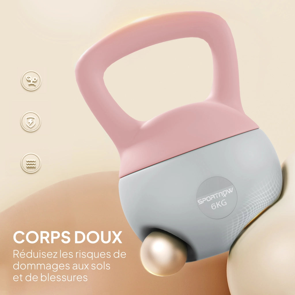 Kettlebell 6 kg ¨C zephmum ¨C 19x19x28 cm Rosa