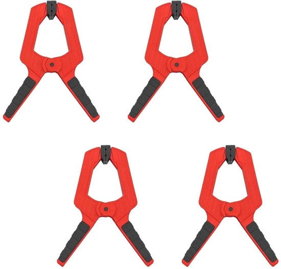Set di viti a molla 4 pezzi - Viti a molla multifunzionali - Alta forza di serraggio - Maniglie in gomma - Ampia sovrapposizione - Dimensioni 110mm x 105mm