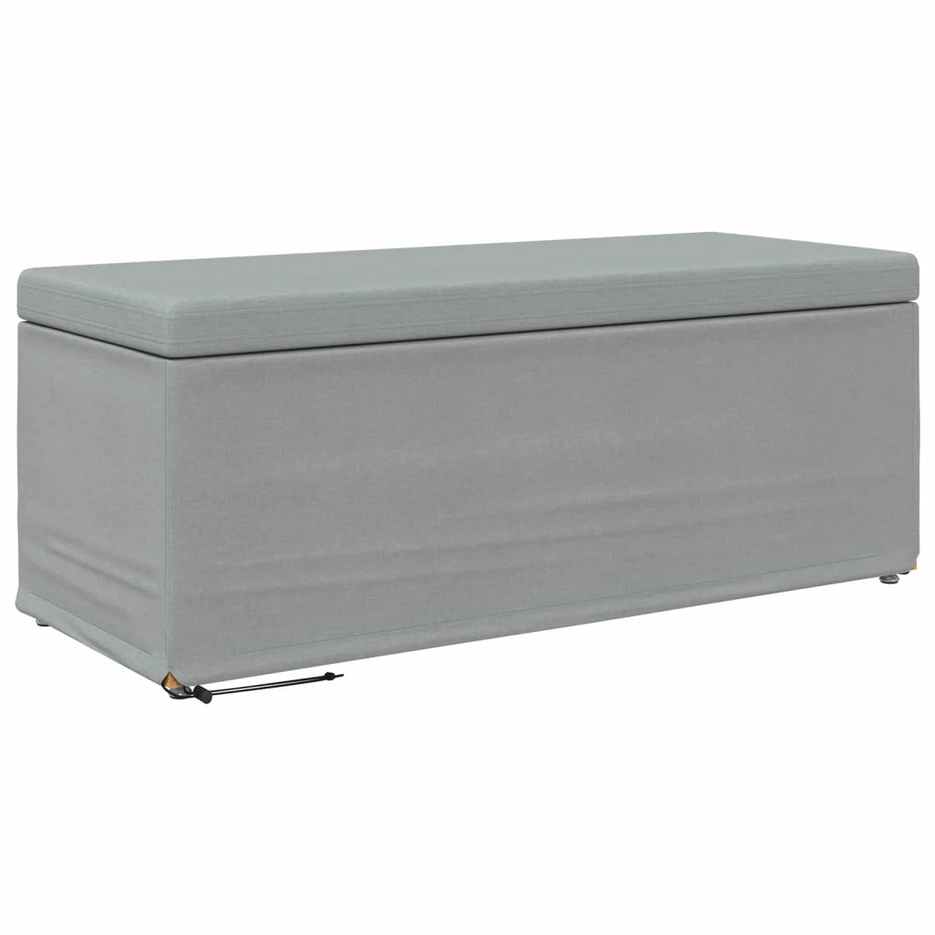 Pouf Grigio chiaro Tessuto e Legno Ingegnerizzato 876788