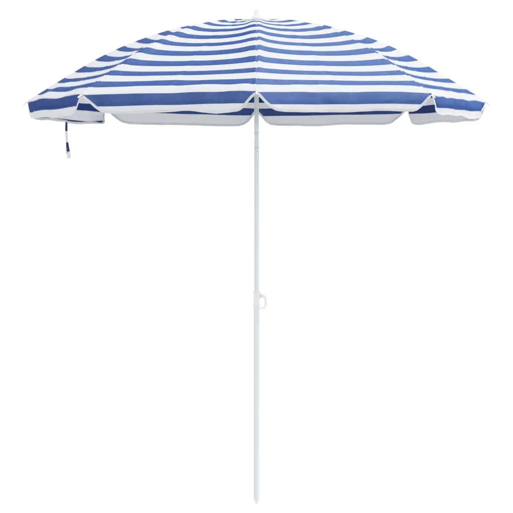 Ombrellone da Spiaggia Blu e Bianco 263 x 263 x 272 cm 4010669