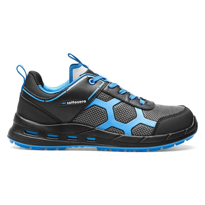 Sottozero SZ100B Crystal UFO Scarpe Antinfortunistiche S1P ESD Puntale Fibra di Vetro Suola PU Taglia 44 colore Blu