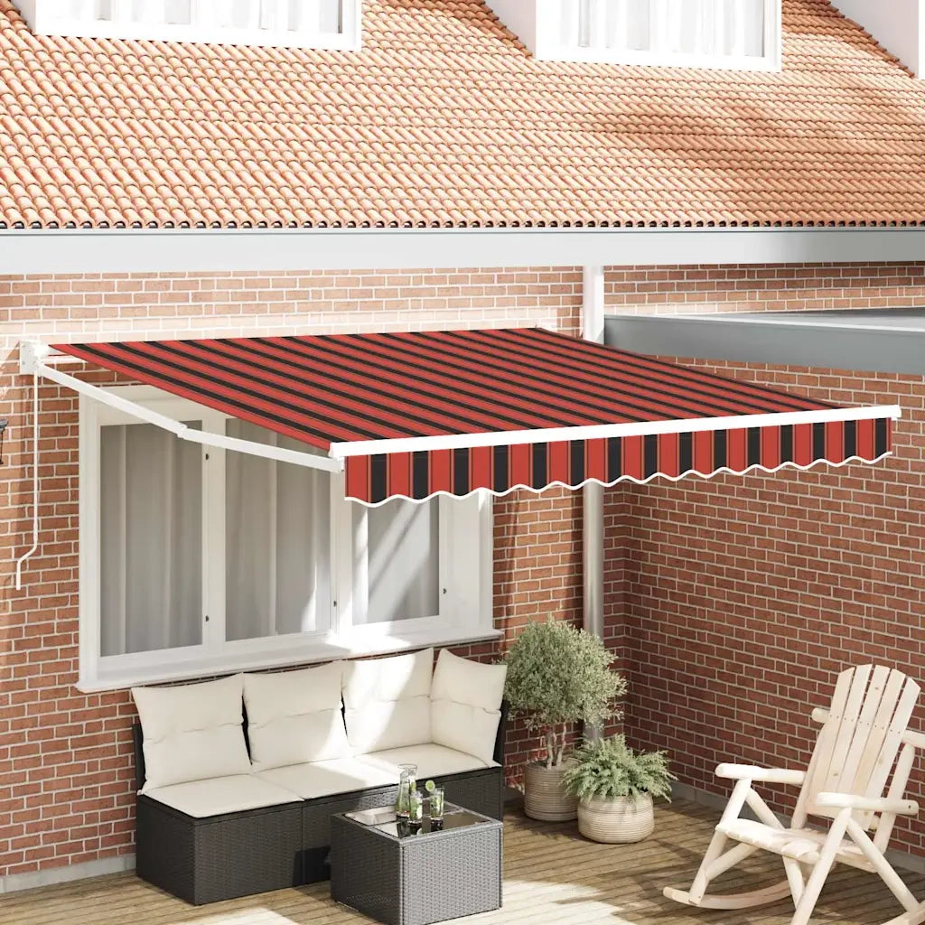Tenda da Sole Arancione e Marrone 350 x 250 x 165 cm Poliestere 3330233
