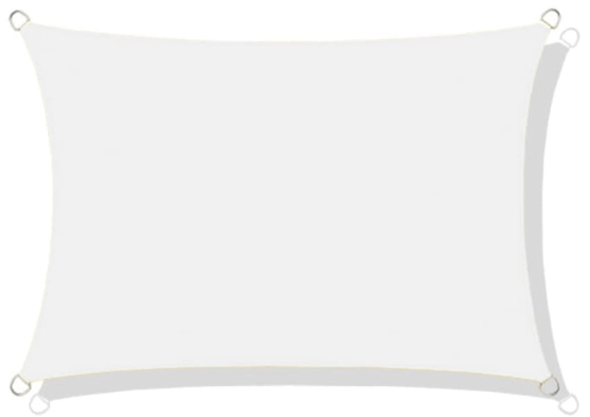 AIO FACTORY 4x3 m Vela Ombreggiante Impermeabile Bianca Ombra da Giardino