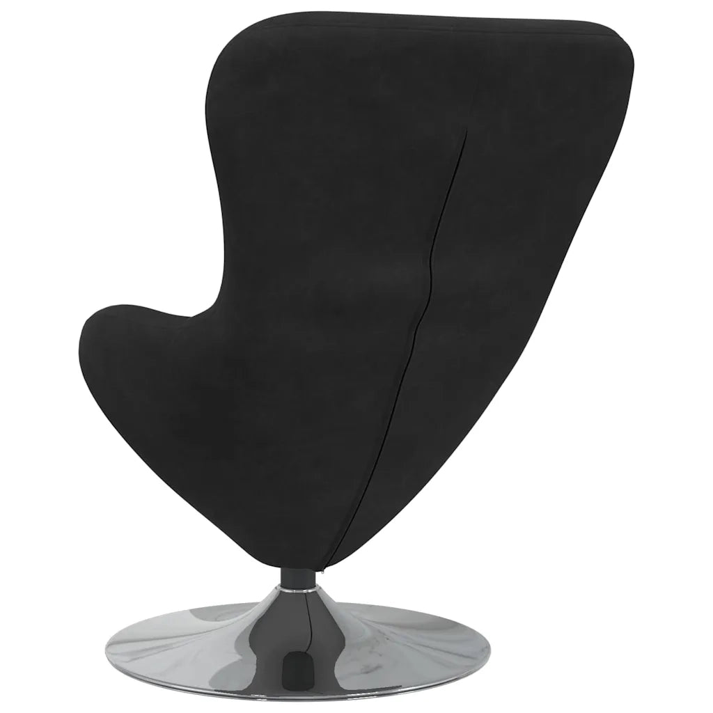 Poltrona | Sedia Relax uovo Nero Velluto