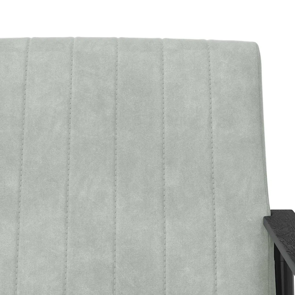 poltrona Grigio chiaro 59 x 75 x 78 cm Velluto 42017679