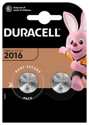 BATTERIA a BOTTONE al litio CR2016 DURACELL 3V 2 pezzi