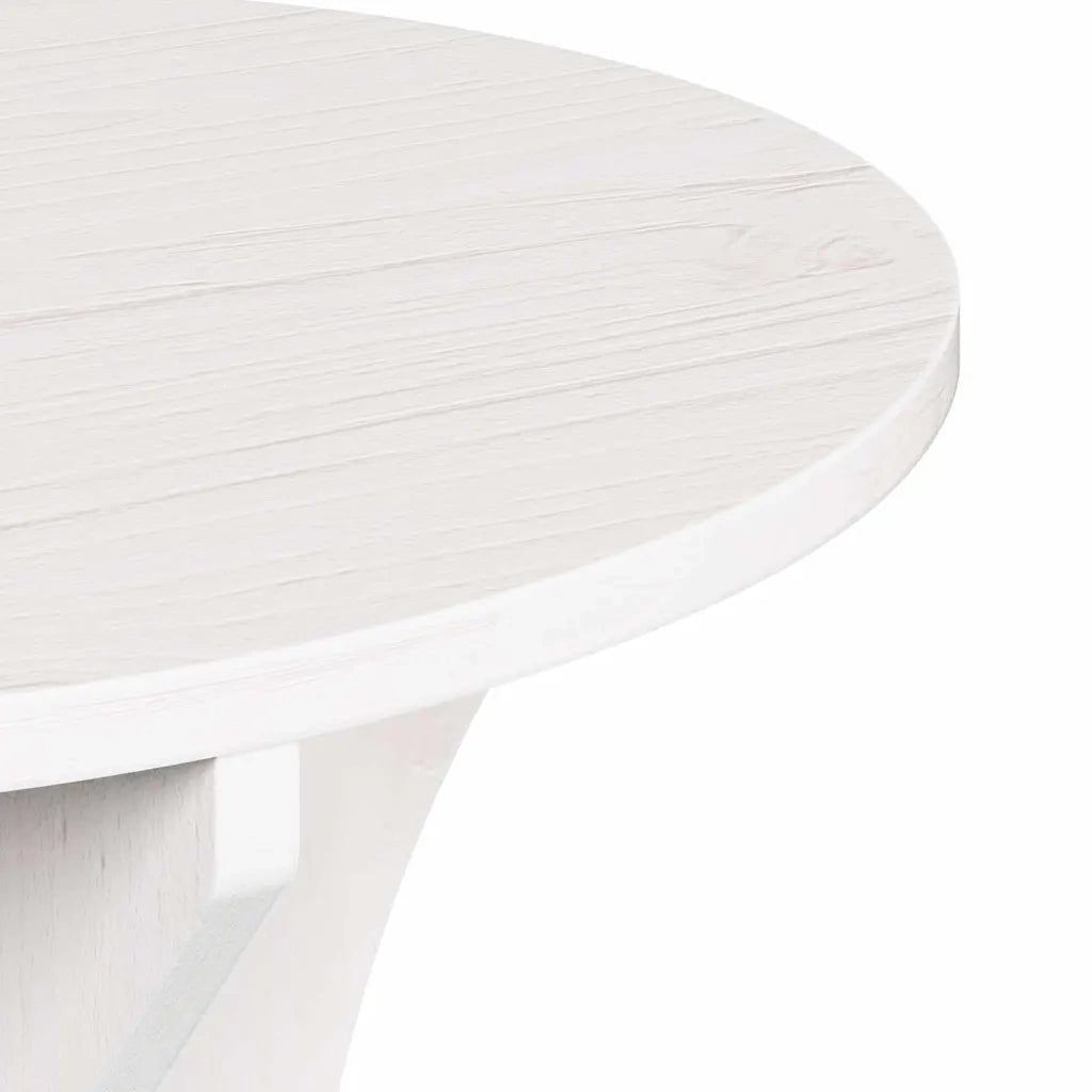 Tavolino da salotto 2 pcs Bianco Legno di pino massello 873566