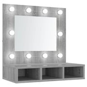 Mobile a Specchio | Armadio da bagno con LED Grigio Sonoma 60x31,5x62 cm
