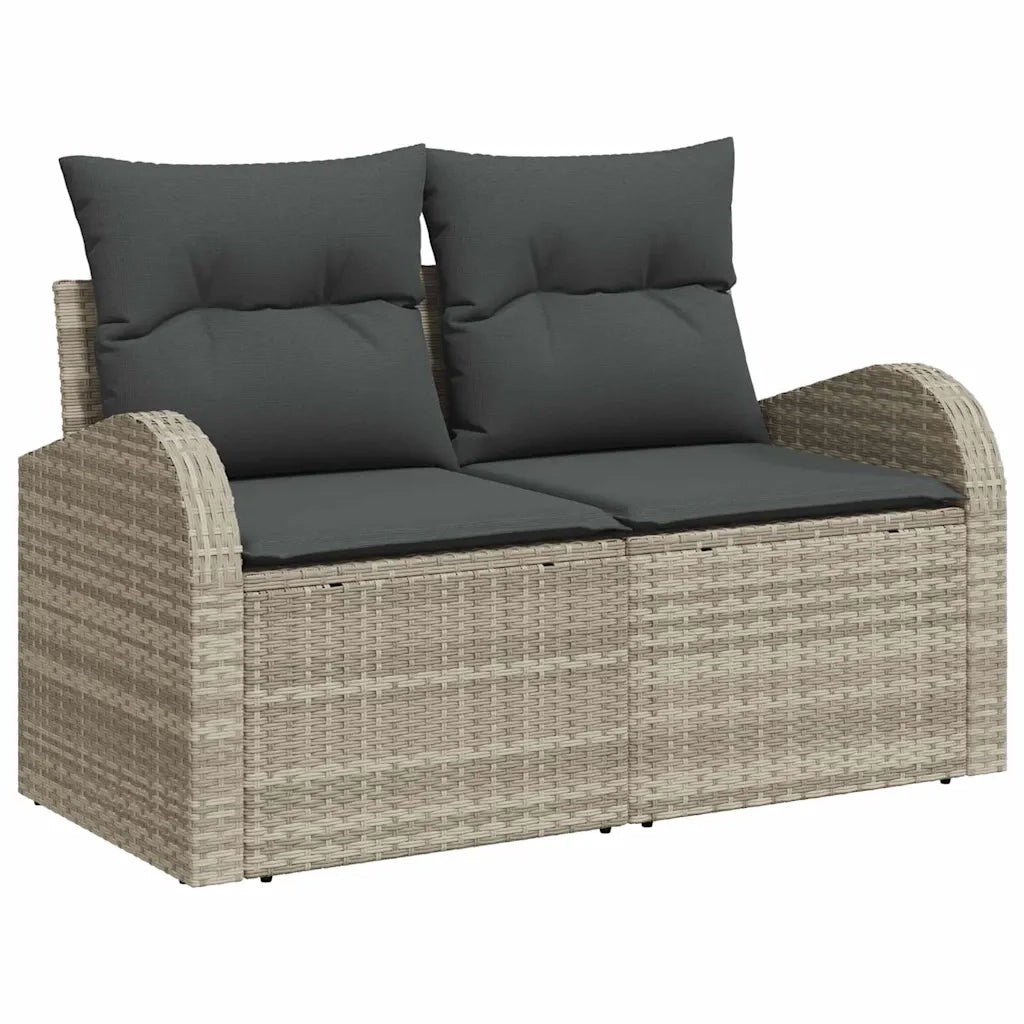 Set Divano da Giardino Grigio chiaro 55 x 55 x 37 cm polyrattan 3345912