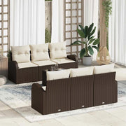 Set Divano da Giardino Marrone 55 x 55 x 37 cm polyrattan 3345928