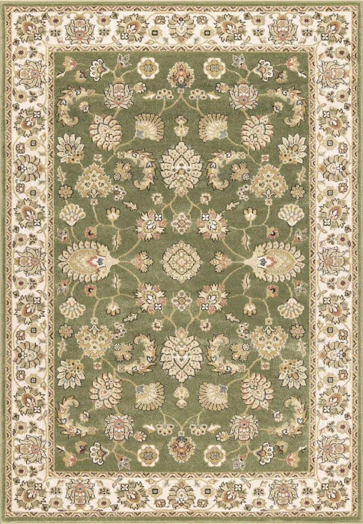 Tappeto BABIL cm.80x240 disegno classico orientale colore verde e crema