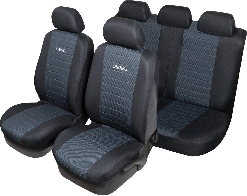 Metal Set Completo Coprisedili auto universale nero