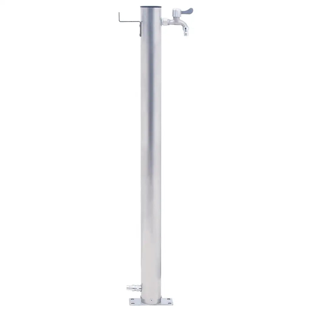 Colonna d'Acqua da Giardino 80 cm Acciaio Inox Rotonda CFW2582805