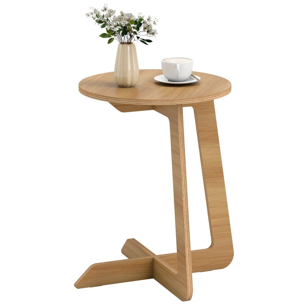 Tavolino da caff¨¨ rotondo in legno ¨C Minimal ¨C 50x50x40 cm