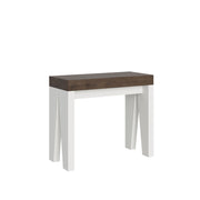 Consolle allungabile 90x40/300 cm Naxor Mix piano Noce - struttura Bianco Frassino
