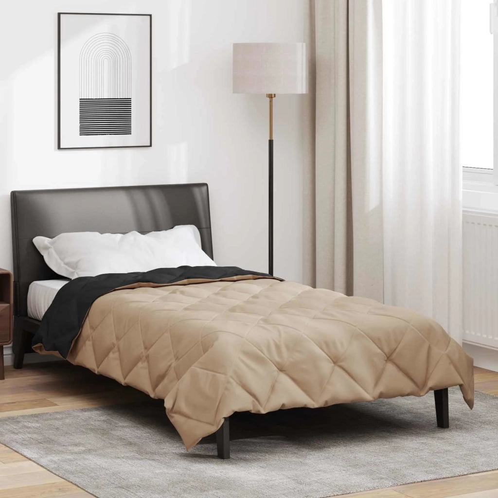 Piumone | Duvet Estivo Nero e Talpa 220 x 135 cm Microfibra
